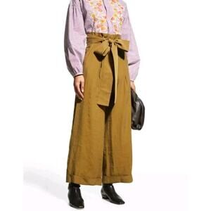 Silvia Tcherassi Soverato pants Belted paperbag High rise Pleated Sz XS (V4